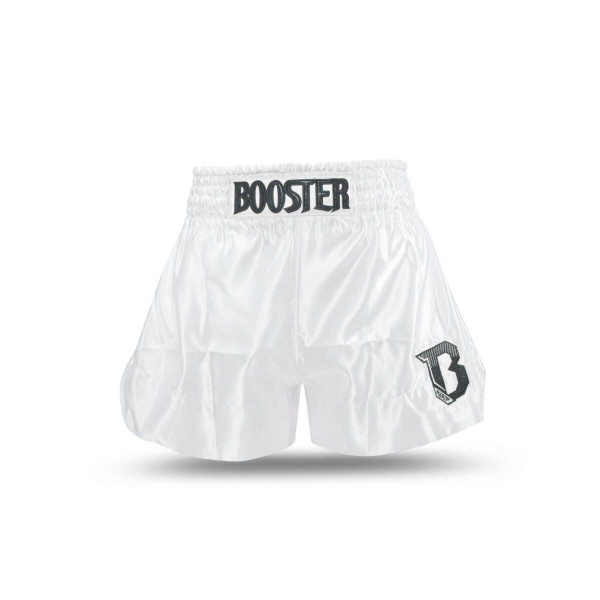 Short Muay Thai Booster Fight Gear | White/Black | TBT Core