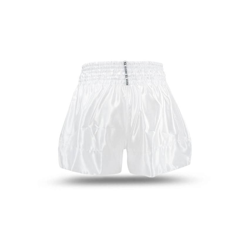 Short Muay Thai Booster Fight Gear | White/Black | TBT Core
