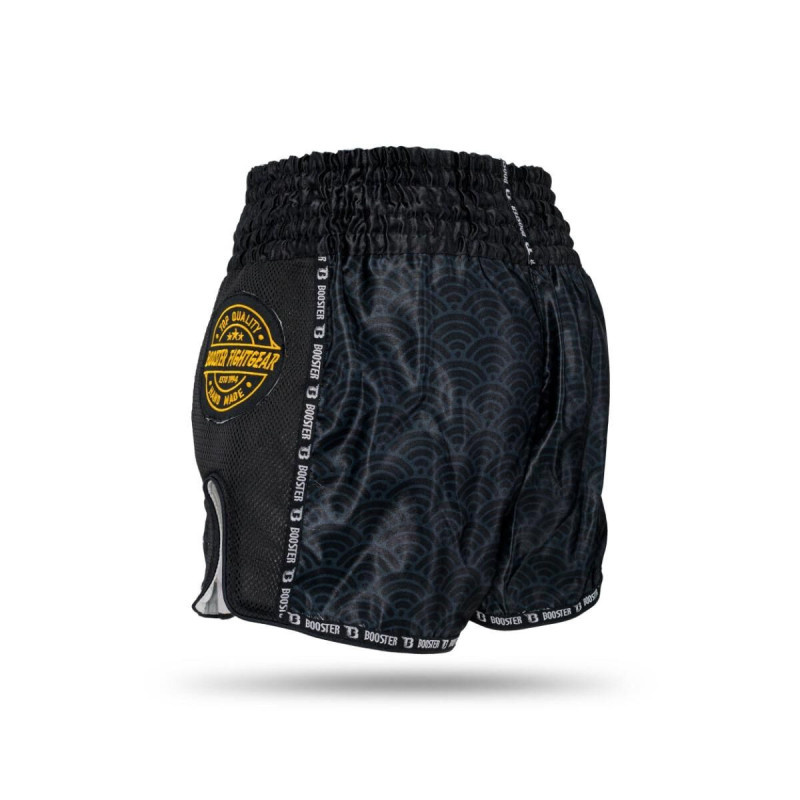 Short Muay Thai Booster Fight Gear | Black/Gold | TBT Slugger