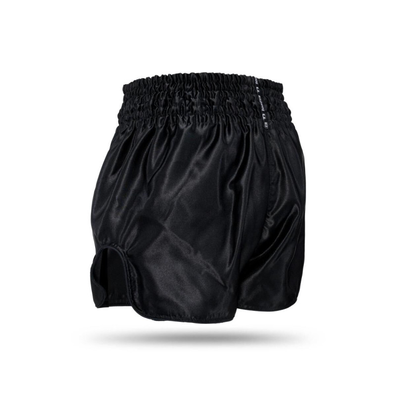 Short Muay Thai Booster Fight Gear | Black/White | BFG Thunder
