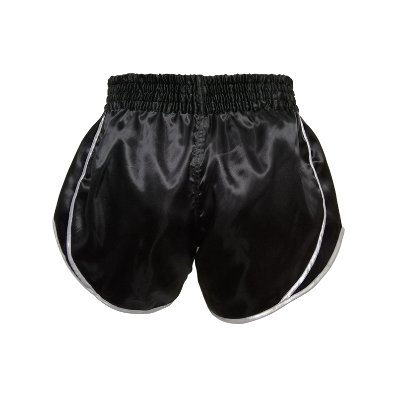 Short Muay Thai Booster Fight Gear | Black/Silver | BFG Retro Slugger