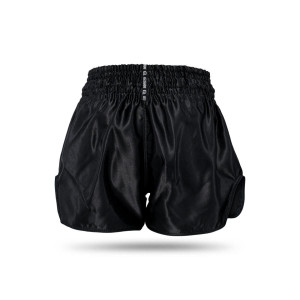 Short Muay Thai Booster Fight Gear | Black/White | BFG Thunder