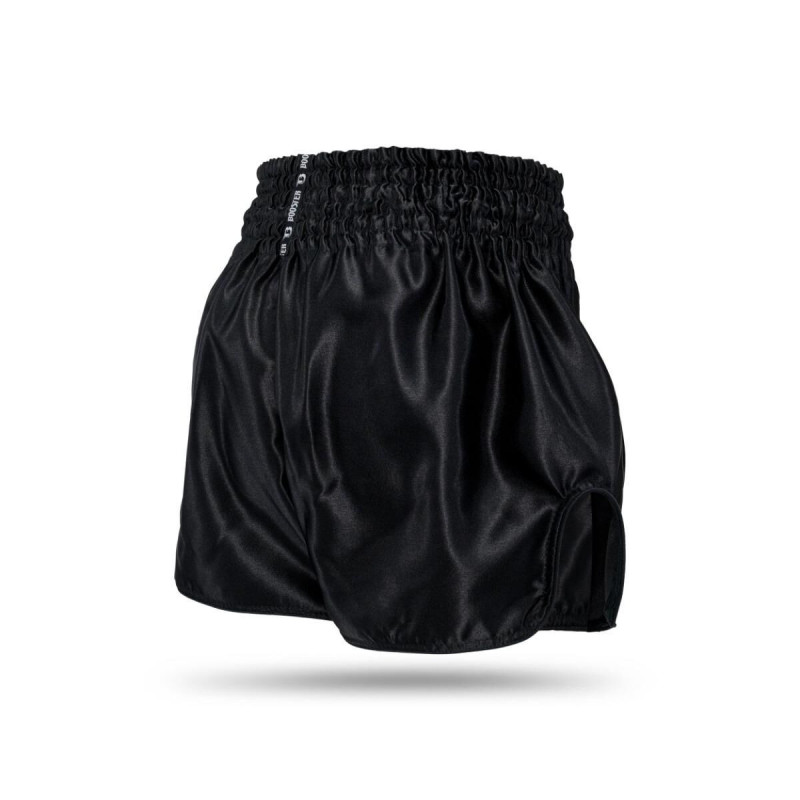 Short Muay Thai Booster Fight Gear | Black/White | BFG Thunder