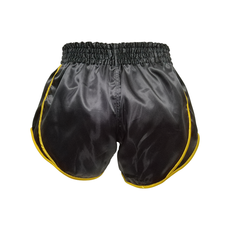 Short Muay Thai Booster Fight Gear | Black/Gold | Retro Slugger