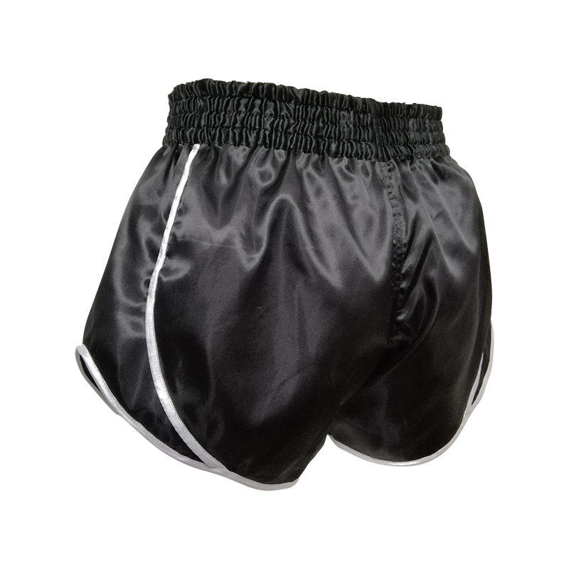 Short Muay Thai Booster Fight Gear | Black/Silver | BFG Retro Slugger