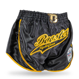 Short Muay Thai Booster Fight Gear | Black/Gold | Retro Slugger