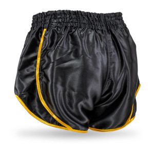 Short Muay Thai Booster Fight Gear | Black/Gold | Retro Slugger