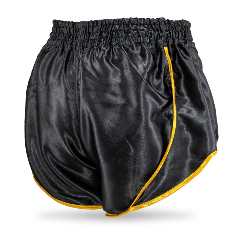 Short Muay Thai Booster Fight Gear | Black/Gold | Retro Slugger