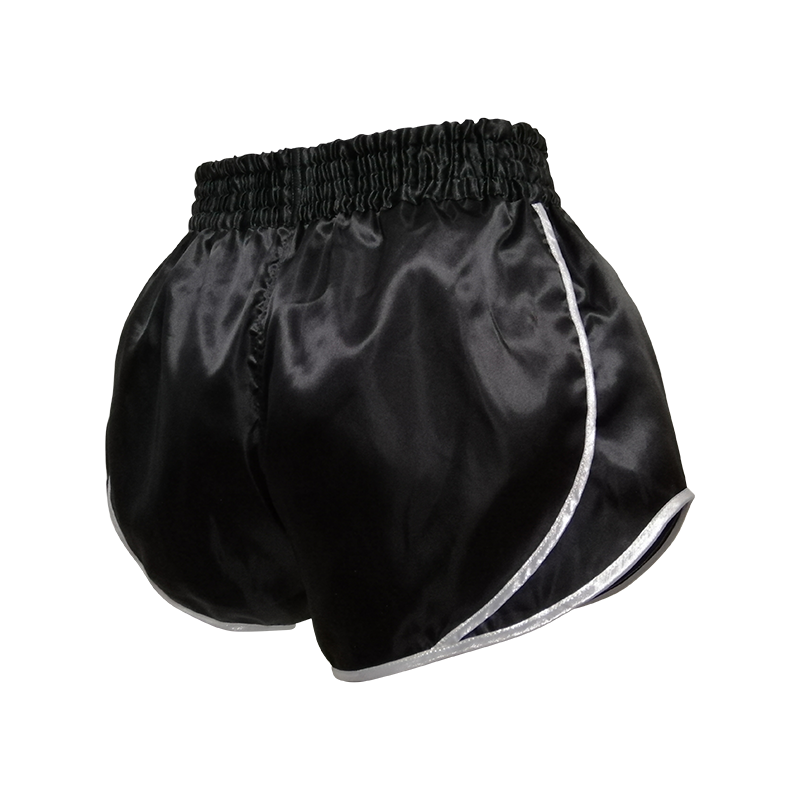 Short Muay Thai Booster Fight Gear | Black/Silver | BFG Retro Slugger