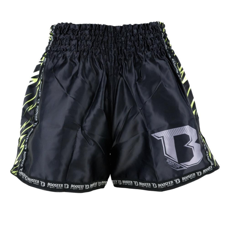 Short Muay Thai Booster Fight Gear | Black/Yellow | Combat Series