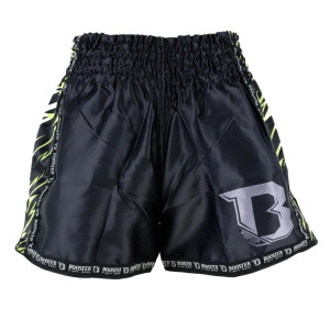 Short Muay Thai Booster Fight Gear | Black/Yellow | Combat Series