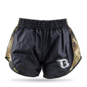 Short Muay Thai Booster Fight Gear | Black/Camo Green | BFG SHORTS