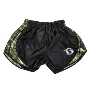 Short Muay Thai Booster Fight Gear | Black/Camo Green | BFG SHORTS