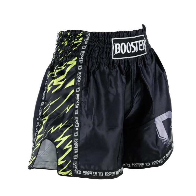 Short Muay Thai Booster Fight Gear | Black/Yellow | Combat Series