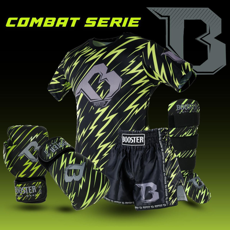 Short Muay Thai Booster Fight Gear | Black/Yellow | Combat Series