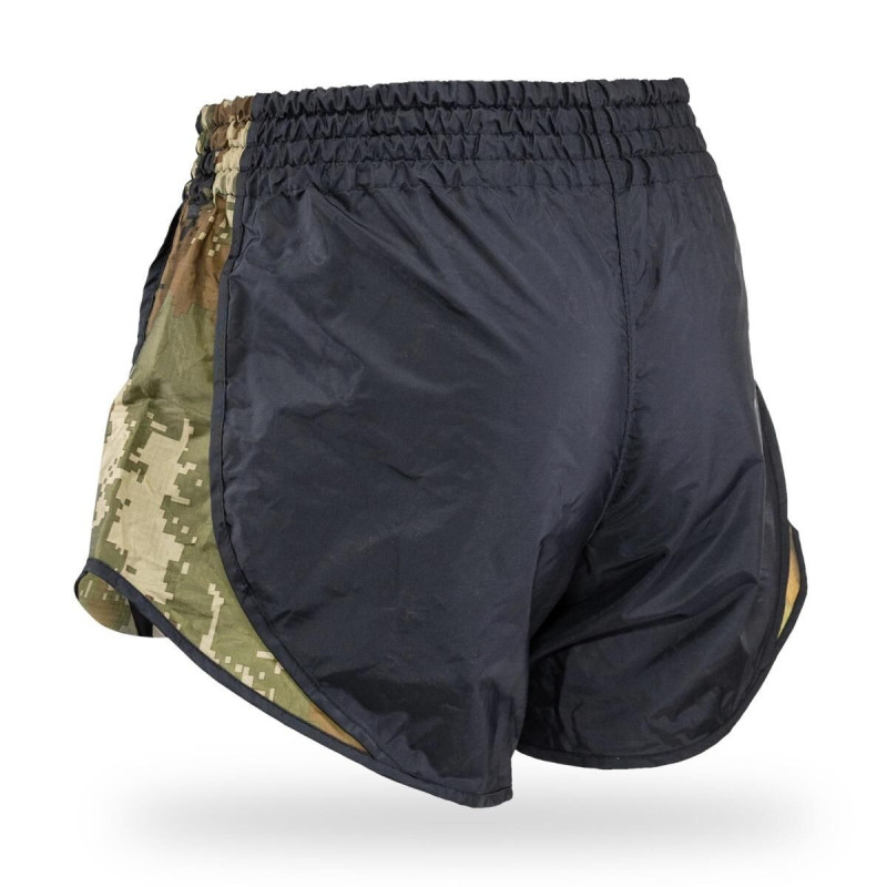 Short Muay Thai Booster Fight Gear | Black/Camo Green | BFG SHORTS