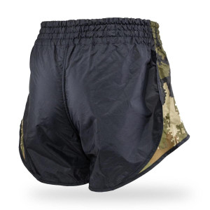 Short Muay Thai Booster Fight Gear | Black/Camo Green | BFG SHORTS