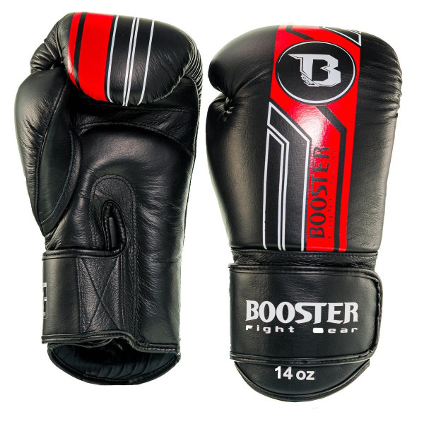 Gants de Boxe BOOSTER FIGHT GEAR | Noir/Rouge | V9