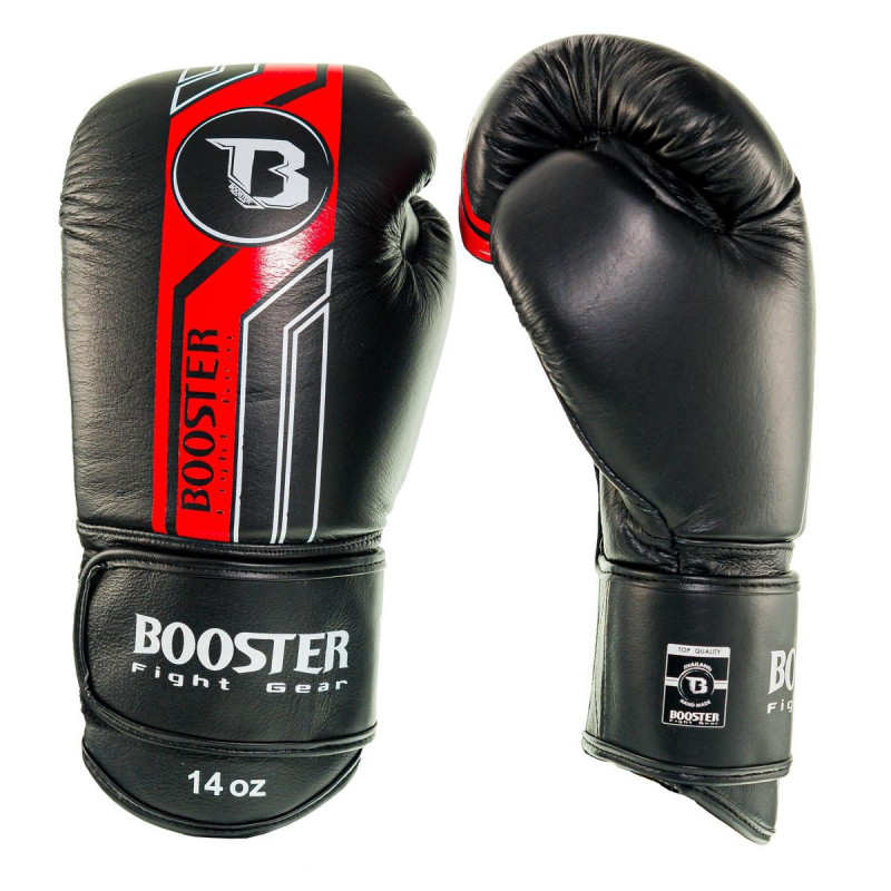 Gants de Boxe BOOSTER FIGHT GEAR | Noir/Rouge | V9