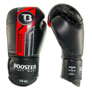 Gants de Boxe BOOSTER FIGHT GEAR | Noir/Rouge | V9
