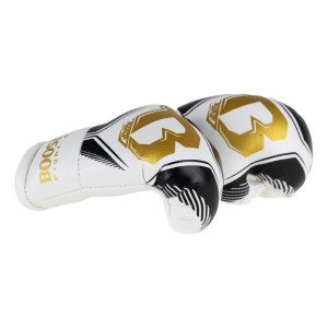Mini Gants de Boxe BOOSTER FIGHT GEAR | Blanc/Or | Bangkok Series