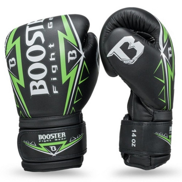 Gants de Boxe Booster Fight Gear | Noir et Vert | Warrior