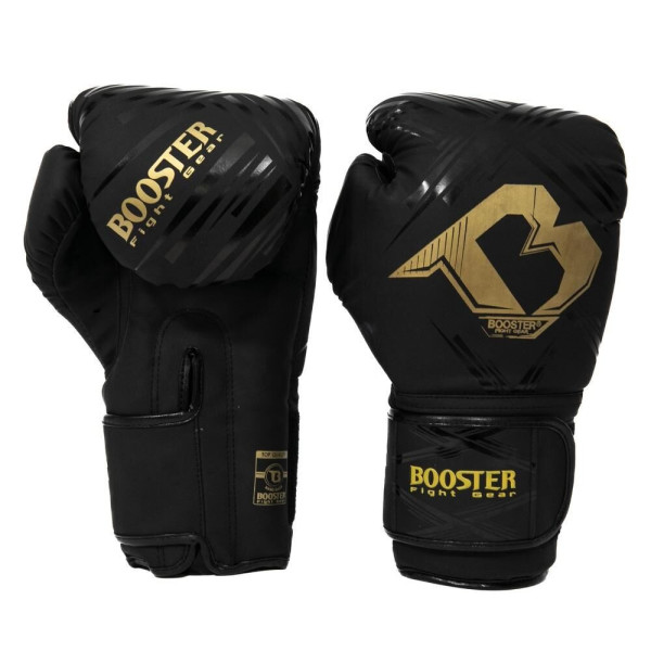 Gants de Boxe BOOSTER FIGHT GEAR | Noir/Or | Alpha Series