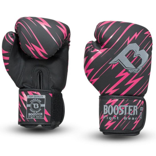 Gants de Boxe BOOSTER FIGHT GEAR | Noir/Rose | Combat Series