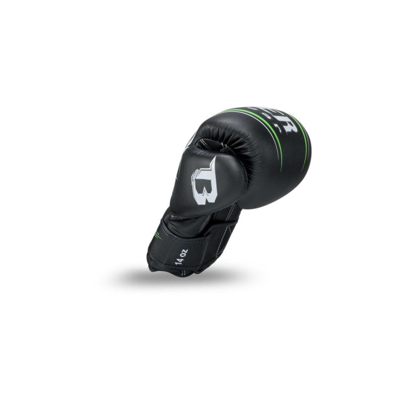 Gants de Boxe Booster Fight Gear | Noir et Vert | Warrior