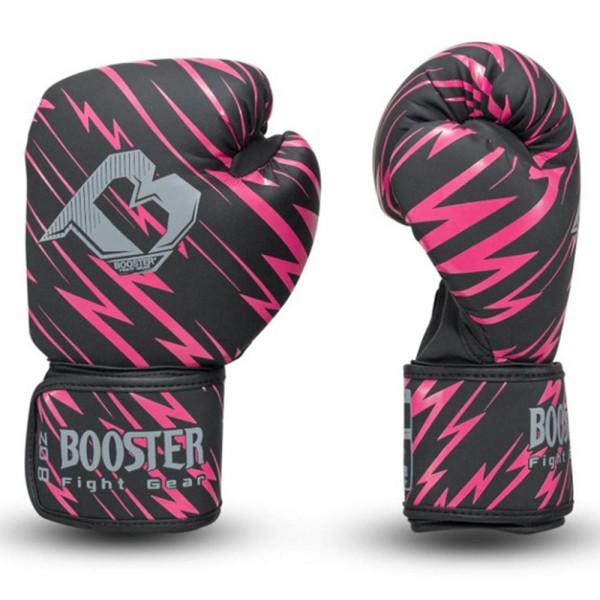 Gants de Boxe BOOSTER FIGHT GEAR | Noir/Rose | Combat Series