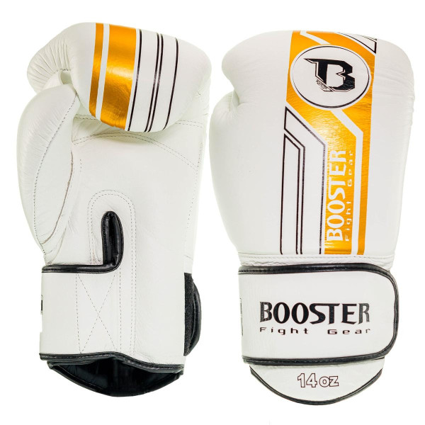 Gants de Boxe Booster Fight Gear | Blanc/Or | V9
