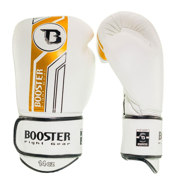 Gants de Boxe Booster Fight Gear | Blanc/Or | V9