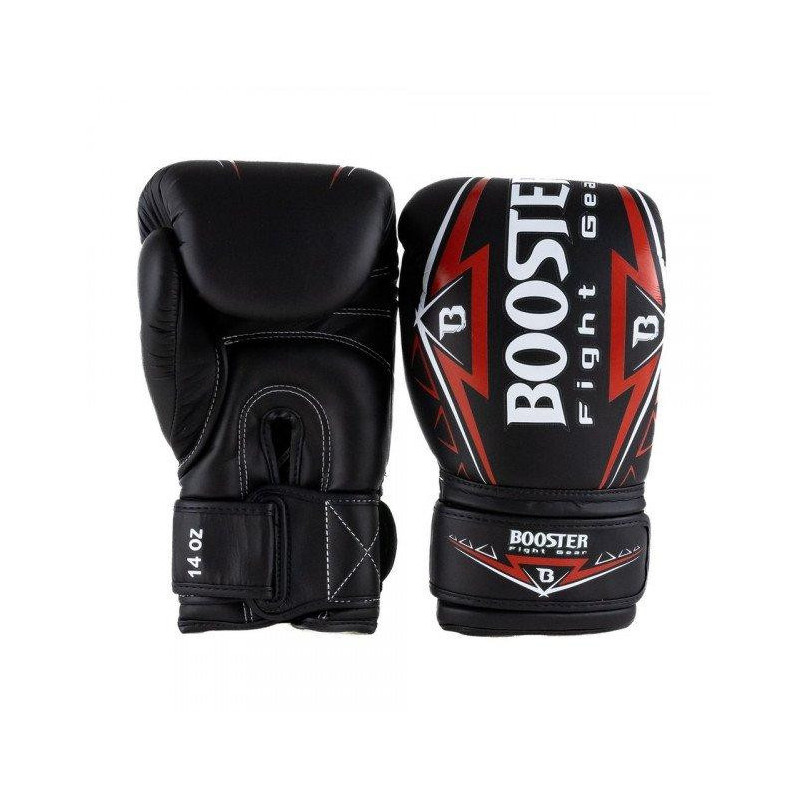 Gants de Boxe BOOSTER FIGHT GEAR | Noir/Rouge | Warrior Series