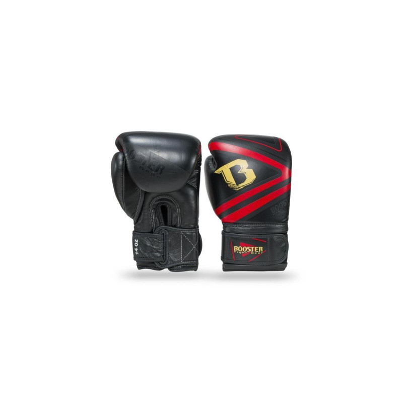 Gants de Boxe Booster Fight Gear | Noir/Rouge | Pro Range V10