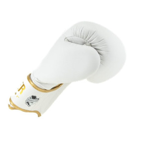 Gants de Boxe BOOSTER FIGHT GEAR | Blanc/Or | PRO BGL VX