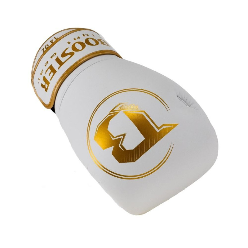 Gants de Boxe BOOSTER FIGHT GEAR | Blanc/Or | PRO BGL VX