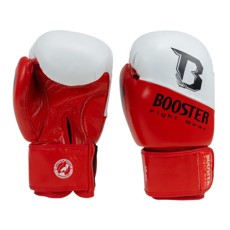Gants de Boxe BOOSTER FIGHT GEAR | Rouge et Blanc | Thunder Series