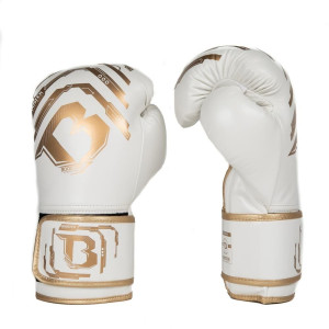 Gants de Boxe BOOSTER FIGHT GEAR | Blanc/Or | BG Youth Elite V2