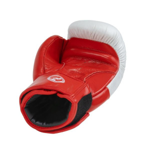 Gants de Boxe BOOSTER FIGHT GEAR | Rouge et Blanc | Thunder Series