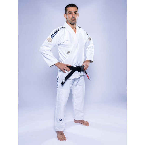 Kimono JJB Fuji Sports | Blanc Navy | SEKAI 3.0