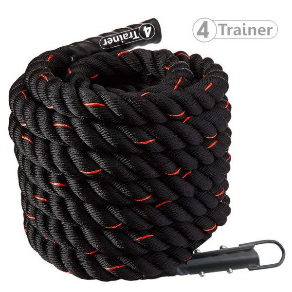 Corde de Tirage 4TRAINER | Noir Rouge | 15M 13KG | HYROX