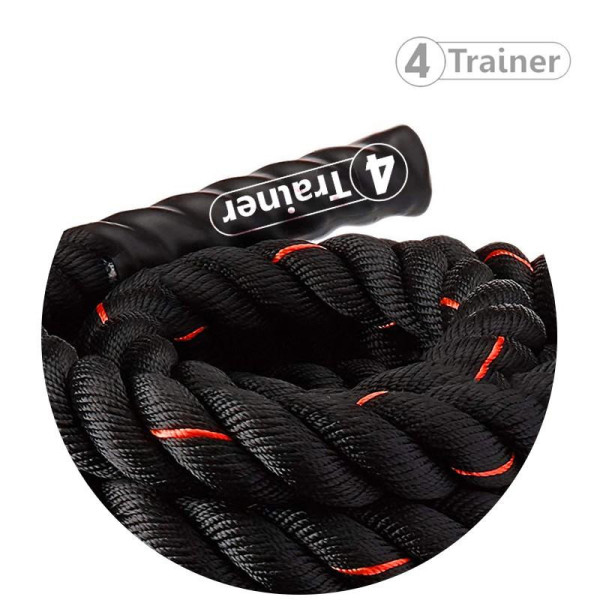 Corde de Tirage 4TRAINER | Noir Rouge | 15M 13KG | HYROX