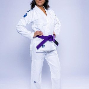 Kimono JJB Fuji Sports | Blanc Navy | Baseline 2.0