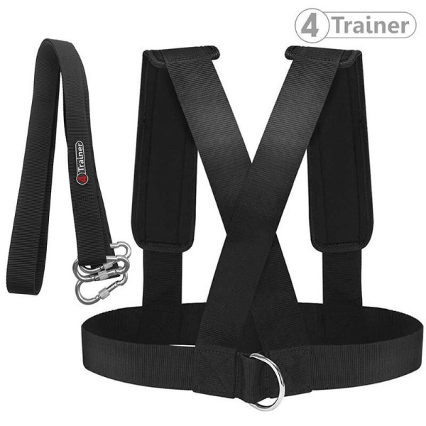 Harnais de Résistance 4TRAINER | Noir | Sangle 1,60m Sled