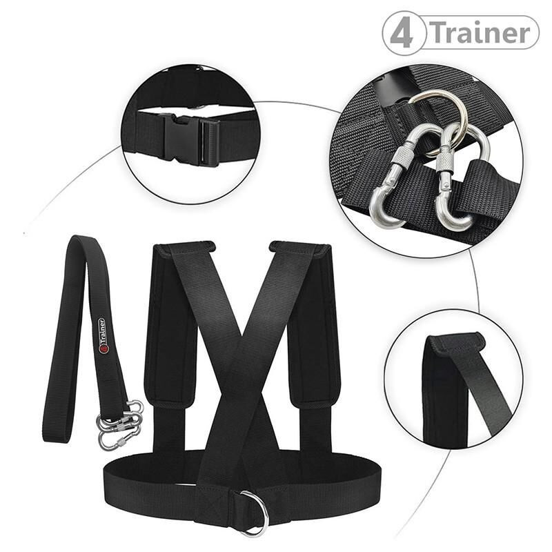 Harnais de Résistance 4TRAINER | Noir | Sangle 1,60m Sled