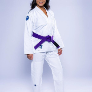 Kimono JJB Fuji Sports | Blanc Navy | Baseline 2.0