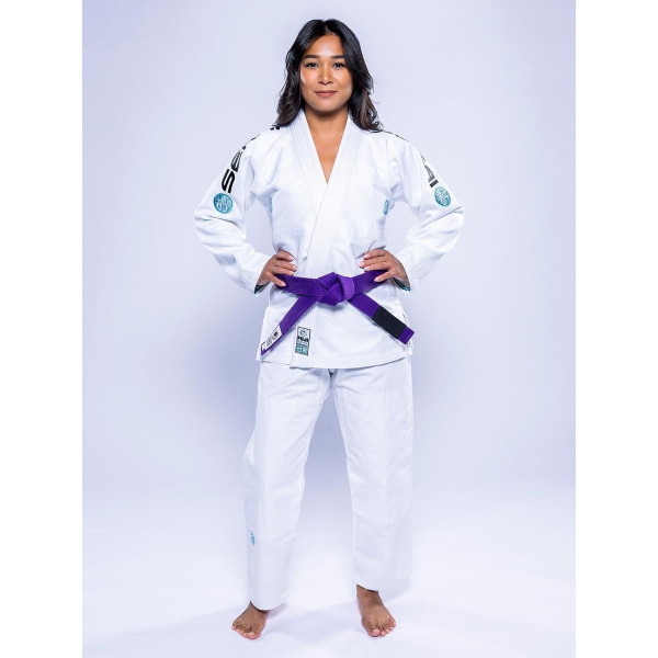 Kimono JJB Fuji Sports | Blanc Teal | SEKAI 3.0