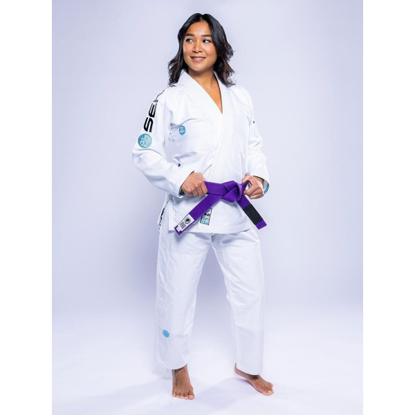 Kimono JJB Fuji Sports | Blanc Teal | SEKAI 3.0