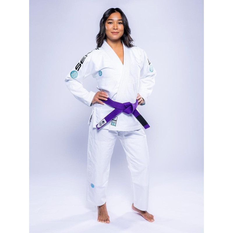 Kimono JJB Fuji Sports | Blanc Teal | SEKAI 3.0
