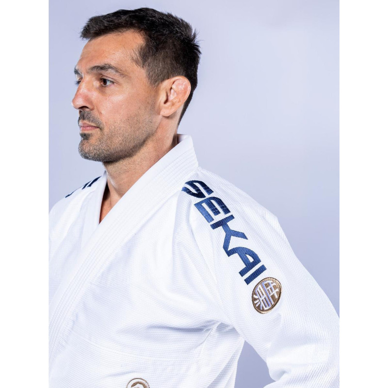 Kimono JJB Fuji Sports | Blanc Navy | SEKAI 3.0